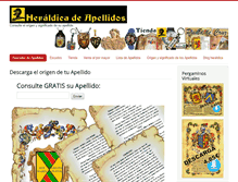 Tablet Screenshot of heraldicadeapellidos.com